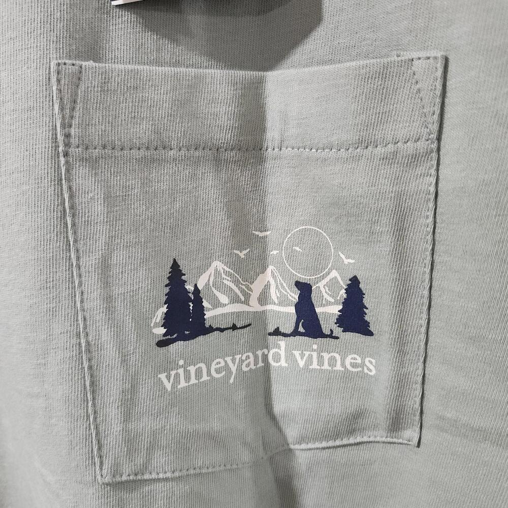 NWT Vineyard Vines Long Sleeve Pocket T Shirt Mountain Dog Mens XXL Outdoor - Picture 4 of 7